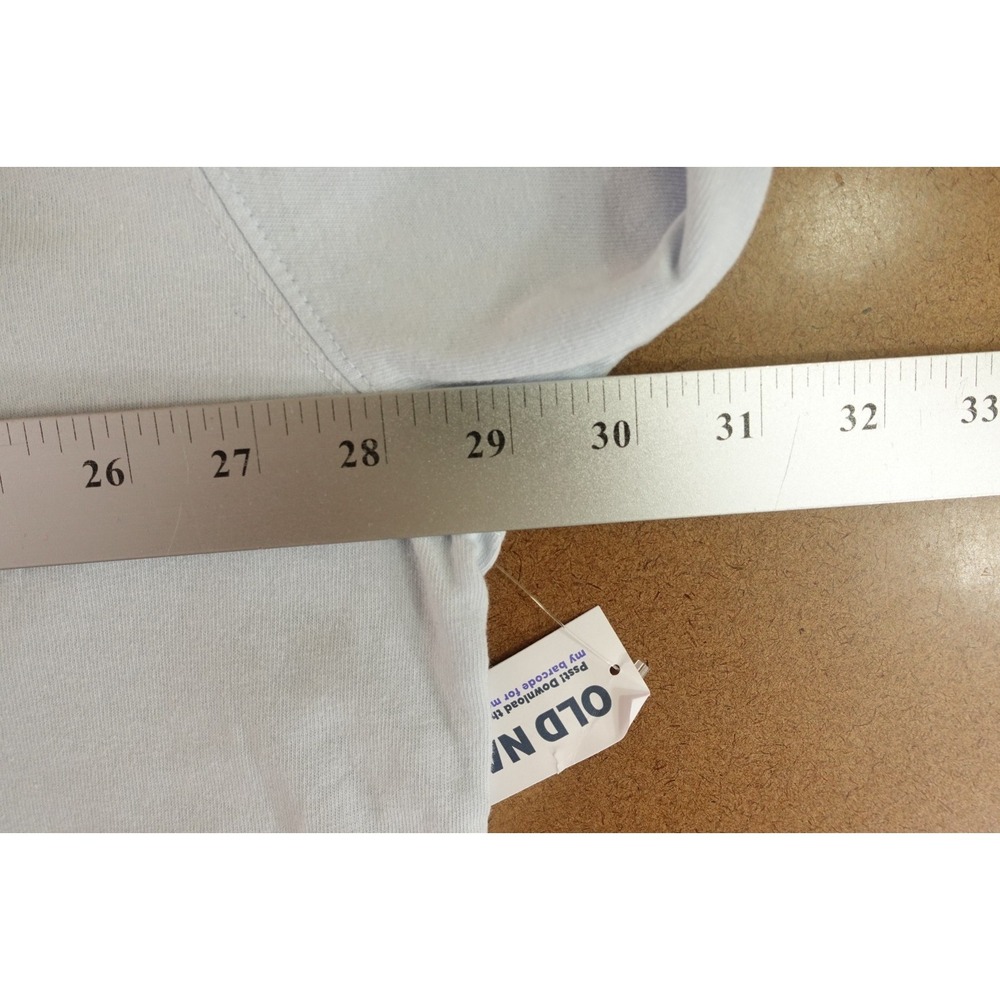 Old Navy Womens 3X Light Blue Oversized Crew Neck Long Sleeve Vintage Tee NWT - Picture 8 of 11